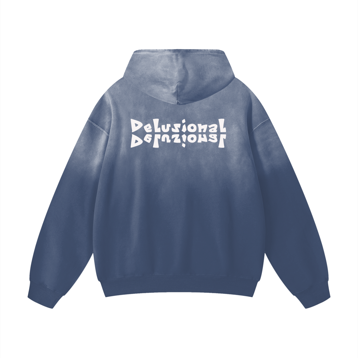 Dellusional Washed blue hoodie